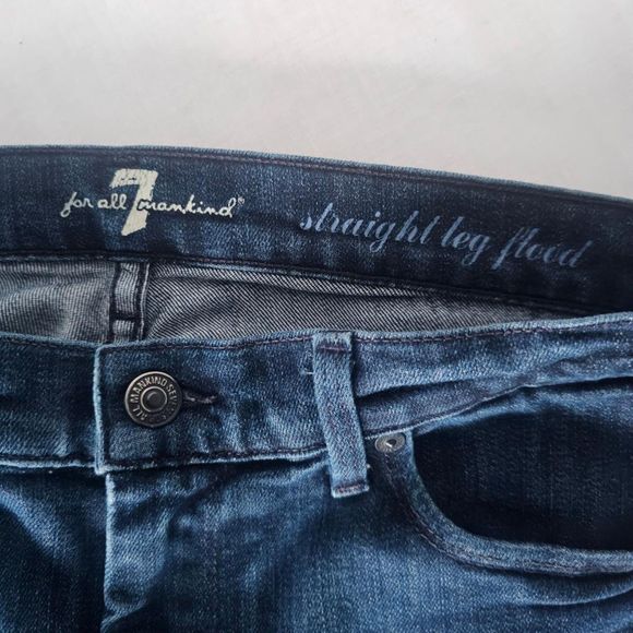 7 For All Mankind Jeans Straight Leg Flood Women's 29 - Picture 2 of 5